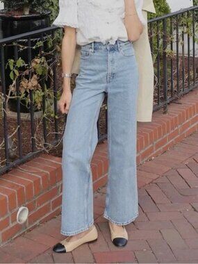 NWT Everlane Way High Sailor 2.0 Light Indigo | Size 27 long